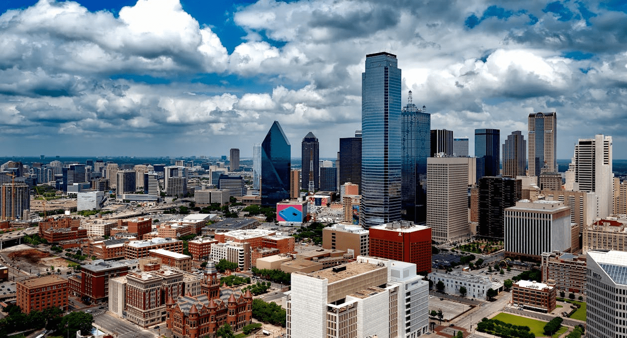 buildings from the sky view